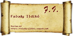 Faludy Ildikó névjegykártya