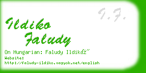 ildiko faludy business card